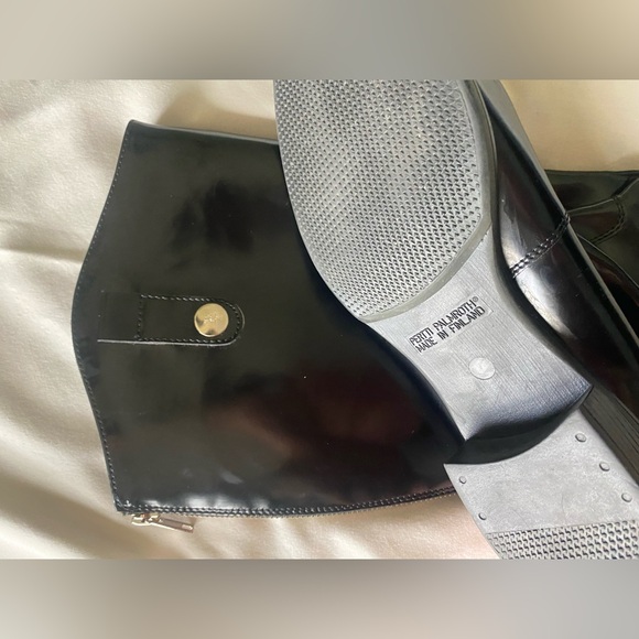 Pertti Palmroth Patent Black Leather Riding Boots Size 9 - Picture 2 of 6